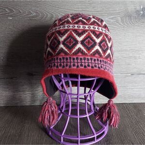 Bula Wool Tassel Beanie Fleece Lined with Ear Flaps